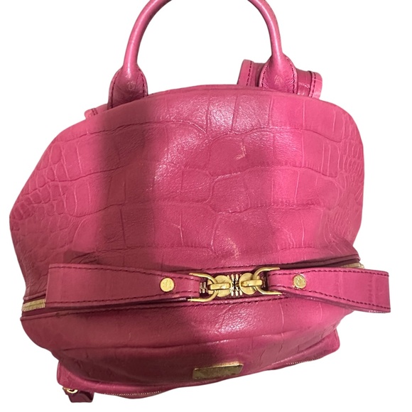 MCM Croc Embossed Pink full size Back Pack - Picture 16 of 16